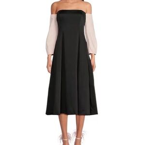 Gianni Bini Nastia Liukin pink/black off shoulder dress